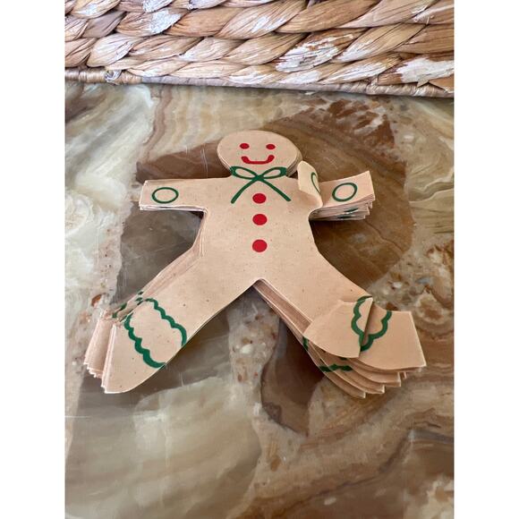Gingerbread Man Vintage Paper Garland - Picture 4 of 6